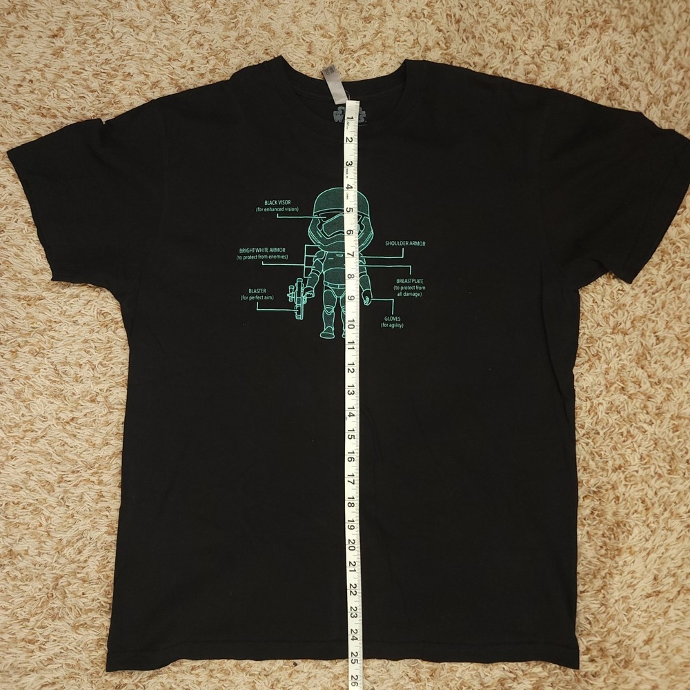 Star Wars TeeTurtle Storm Trooper‎ Mens L Short Sleeve Black Shirt - Picture 4 of 5